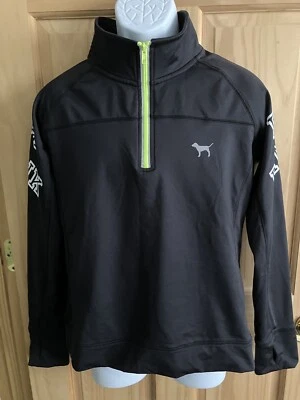 РОЗОВЫЙ женщин L отражательный длинным рукавом логотип Activewear Топ - Изображение 1 из 4