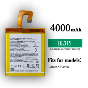 Batterie de remplacement neuve pour téléphone portable Lenovo A7 L19111 L18D1P31 4000mAh - Photo 1 sur 5