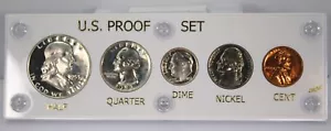 1953 Silver 5 Piece Proof Set - Choice Brilliant Proof w/ Capital Holder !! - Picture 1 of 2