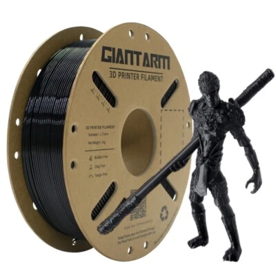 GIANTARM Filament PLA Schwarz 1.75mm 1KG Per Roll For FDM 3D Drucker Neu DE