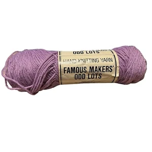 Vintage Famous Makers Odd Lots Hand Knitting Purple Acrylic Yarn Malina Co. - Picture 1 of 8
