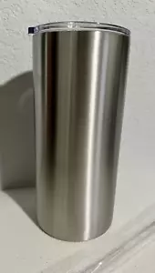 20 oz Thick Cup Stainless Steel Tumbler w/Straw & Slider Lid NIB - Picture 1 of 3