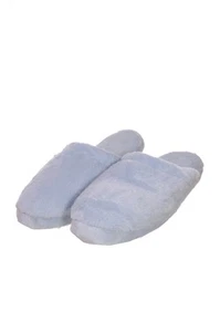 Mujer Bebé Azul Esponjoso Sin Cordones Casa Zapatos Pantuflas Suela Rígida 6 7.5 10 11 NUEVOS - Imagen 1 de 2