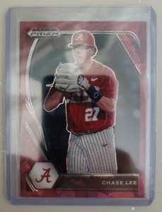 Chase Lee 2021 Prizm Draft Picks Burgundy Cracked Ice Prizm #3/23 