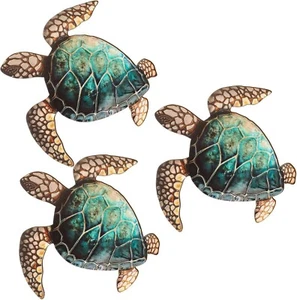 Coastal Summer Wall Art Set: Sea Turtles, Seahorse & Starfish Decor - Picture 1 of 6