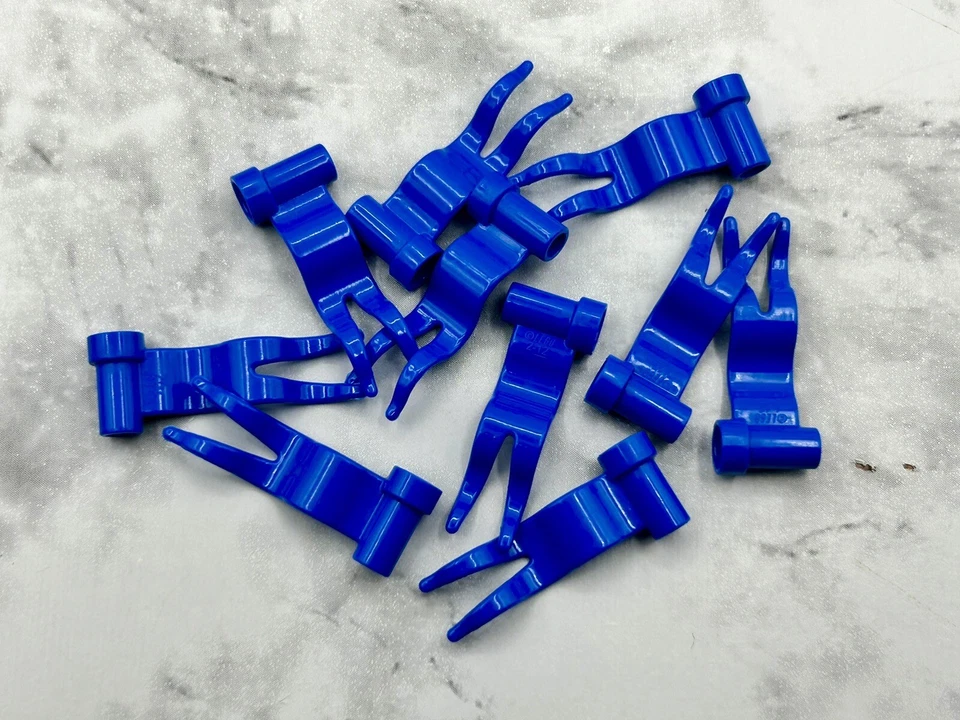 Lego Parts x (10) Ct ~ Blue Flag 4 x 1 Wave Right ~ No 4495b - Image 1 of 1