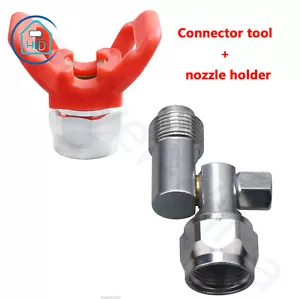Adattatore girevole spray airless diverse angolazioni con supporto ugello per 7/8''F-M - Foto 1 di 9