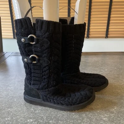 Botas Suéter UGG Australia Tularosa Route Tejido con Cable Talla 6 Mujer’s Gris Oveja Foto 1 de 4