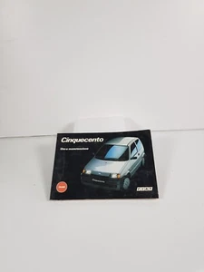 Manuale libretto uso e manutenzione Fiat Cinquecento 500 originale no copia 1992 - Foto 1 di 24