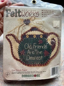Dimensions Feltworks Dear Friends Teekanne Filz Applikation Set 62026 8” x 6” - Bild 1 von 5