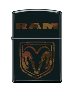 Zippo 8526, Dodge Ram Logo, Black Matte Finish Lighter - Picture 1 of 3