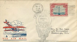 1928 US First Flight Air Mail - Chicago- Atlanta, Nov 19 - Picture 1 of 2