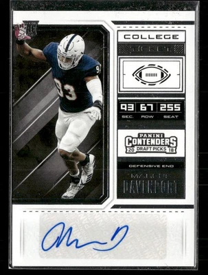 2018 Panini Contenders Draft Picks #286 Marcus Davenport Auto - Image 1 of 2