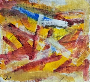 Elaine De Kooning  Signed Abstract Expressionist Canvas - American Art - Picture 1 of 4