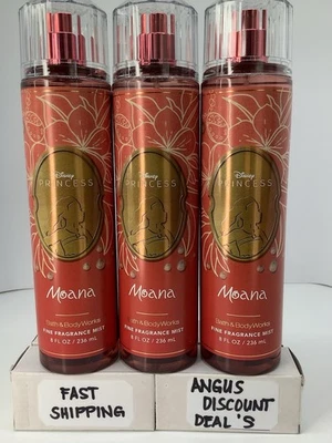 Bruma de fragancia fina Bath & Body Works Disney “Princess Moana” PACK DE 3” 8 oz Foto 1 de 2