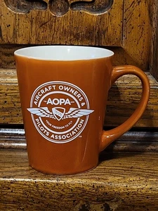 Taza de café vintage naranja libertad para volar de la Asociación de Pilotos de Propietarios de Aeronaves - Imagen 1 de 6