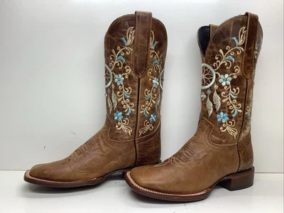 BOTAS FEMININAS JB DILLON COWBOY BIQUEIRA QUADRADA MARROM TAMANHO 6,5 B - Imagem 1 de 4
