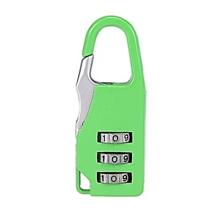 3-stellige Kombinationsschloss 3,5mm Schäkel Zinklegierung Codeschloss Grün - Bild 1 von 4