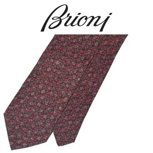 Brioni grüne Krawatte - mehrfarbige ineinandergreifende italienische Vintage-Seidenkrawatte - Bild 1 von 10