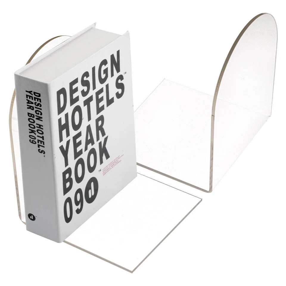 Buchstütze Acryl, 2er Pack, 100 x 100 x 130mm, Buchstützen Acryl, Transparent... - Bild 1 von 4