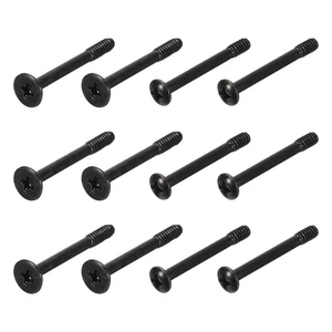1Set Computer Case Fan Screws 1.18"L PC Reducing Vibration Screws Flat Round - Afbeelding 1 van 4