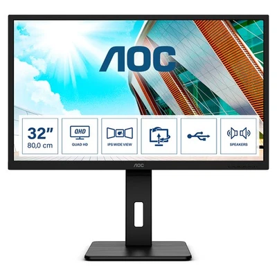 AOC Q32P2 Office Monitor - Höhenverstellung, Lautsprecher - Bild 1 von 2