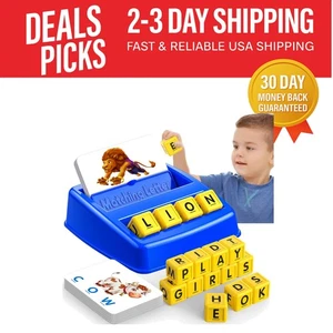 Spielzeug für kognitive Entwicklung: Passendes Buchstabenspiel für Kinder von 3-8 Jahren | Blue Edition - Bild 1 von 9