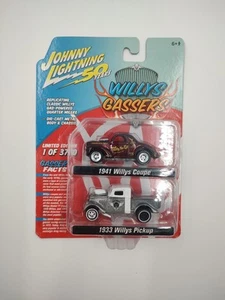 Johnny Lightning 50 Years Willys Gassers 41 Coupe & 33 Pickup-2 Pack New! - Picture 1 of 14