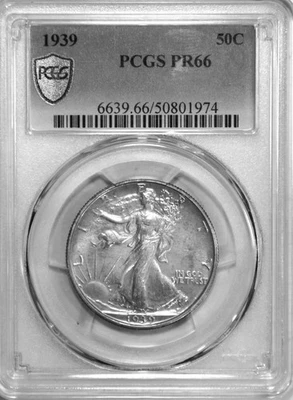 1939 Walking Liberty Half Dollar - PCGS PR66 - #C3599 - Image 1 of 4