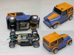 1970s TYCO HP-2 CJ-7 Jeep SAPHIRE & ORANGE Slot Car Unused Lily-Ledy Mexico Nice - Picture 1 of 1