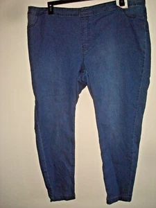 Pantalones de mezclilla señoras plus talla 24W pull on lavado medio simplemente Emma - Imagen 1 de 2