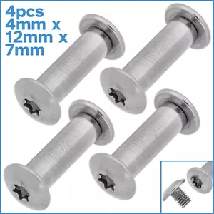 4pcs 4mm x 12mm x 7mm Knife Handle Screw Rivet Fastener Torx Bolt Folding EDC - Picture 1 of 6