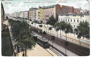 BERLIN, GERMANY POSTCARD Transition from Elevated to Underground Railway - Picture 1 of 2