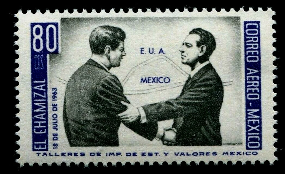 MÉXICO SCOTT# C282 MNH TRATADO CHAMIZAL/PRESIDENTES KENNEDY & MATEOS Foto 1 de 1