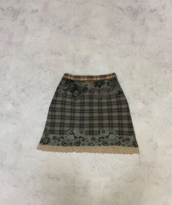 Minifalda de lana tejida floral multicolor IVKO para mujer talla 38 Foto 1 de 4