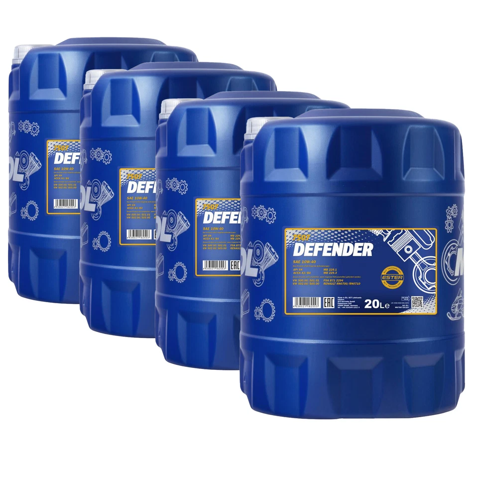 Mannol Defender 20L 10W-40 API SL Motoröl (MN7507-20)