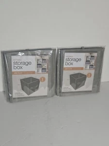 2 Packungen NEU QUADRATISCHER FALTBARER AUFBEWAHRUNGSBEHÄLTER 8" x 8" x 8" Hellgrau  - Bild 1 von 4