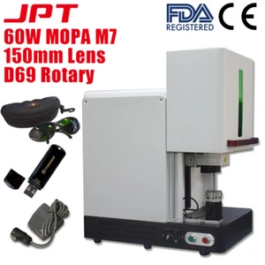 60W JPT MOPA M7 Grabadora láser de fibra cerrada Máquina de marcado láser con giratorio - Imagen 1 de 9