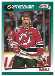 SCOTT NIEDERMAYER 1991-92 Score TRADED ROOKIE card #27T New Jersey Devils NR MT