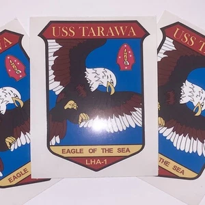 THREE (3) US Navy USS Tarawa LHA-1 Vector Stickers - Picture 1 of 11