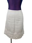 Tommy Bahama White Linen Ruffle Skirt Ruffle Hem Size 30 Inch Waist  Women's D62