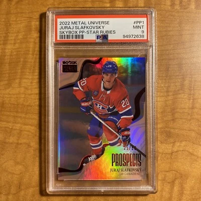 2022-23 Skybox Metal Universe Juraj Slafkovsky Prospects Star Rubies /50 PSA 9 - Image 1 of 2