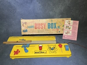 Vintage Busy Box Jr. by Kohner 1960's Baby Crib Toy Fidgets Activity Board - Picture 1 of 7