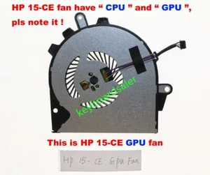 New For HP OMEN 15-CE 15-CE000 15-CE001TX 15-CE002TX 15-CE003TX Laptop "GPU Fan" - Afbeelding 1 van 3