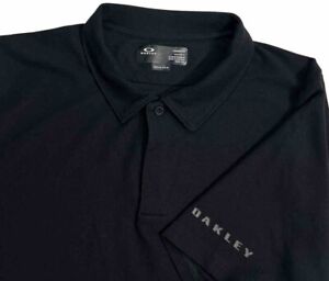 Mens Oakley Regular Fit Hydrolix Short Sleeve Golf Polo Shirt Sz XL ⛳️ Black