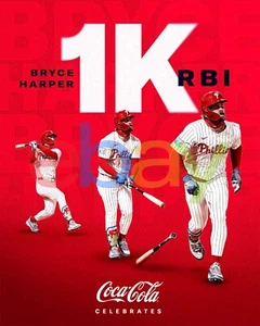 Bryce Harper 1,000 Career RBIs Collage Philadelphia Phillies 8x10 MLB Photo - Picture 1 of 1