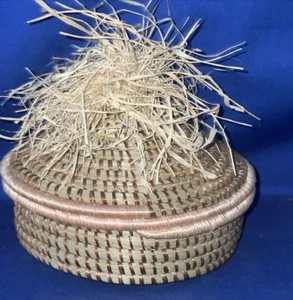 Charleston South Carolina Sweet Grass Unique Pink Lidded Box OOAK ❤️blt10m3 - Picture 1 of 12