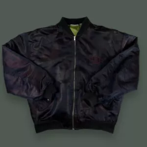 Vintage Reebok Bomber Jacket Purple Cropped XL - Picture 1 of 7