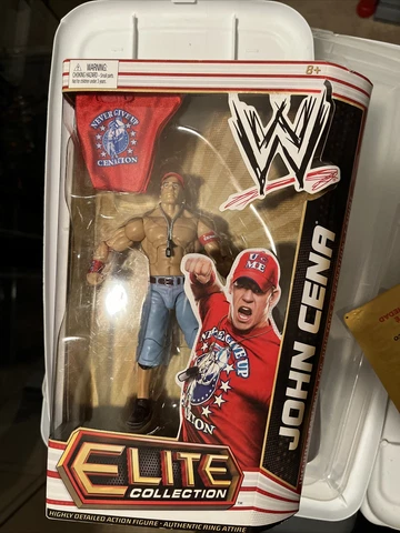 WWE Mattel Elite Series 14 JOHN CENA Red Never Give Up MOC Mint Box RARE Cover