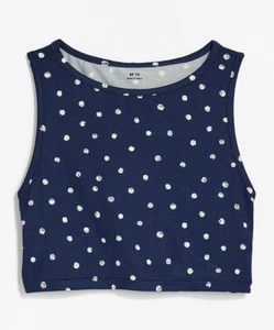 Girls Bra Maurices High Neck Longlined Bra Size XL NWT Blue W/White Dots - Picture 1 of 3